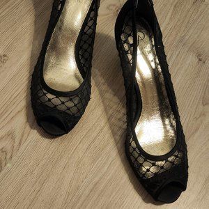 Beautiful!!! Adrianna Papell Jamie Black Rhinestone Size 10 Heels